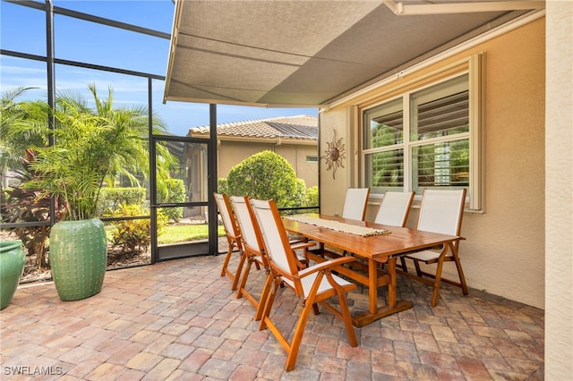 view of sunroom