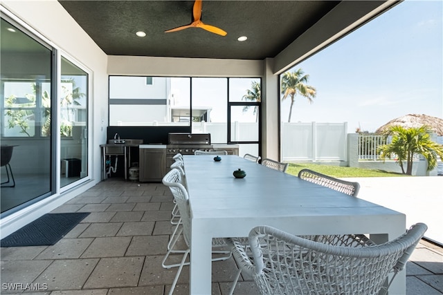 view of sunroom