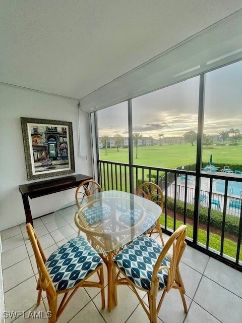 view of sunroom