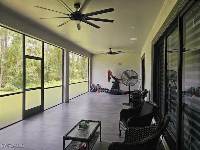 view of sunroom