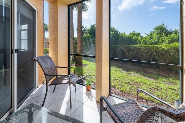 view of sunroom