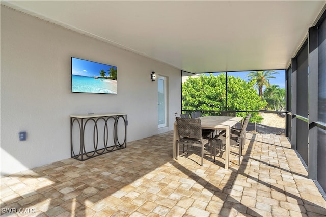 view of sunroom