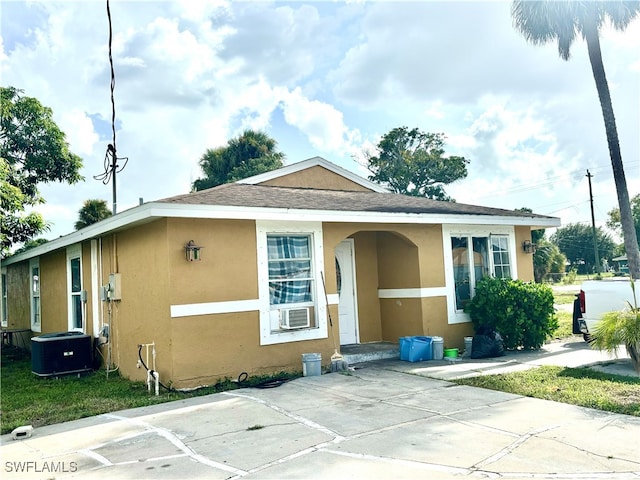 view of front of house featuring central AC unit