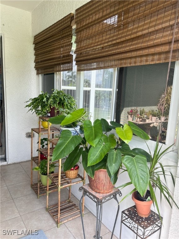 balcony with a patio area