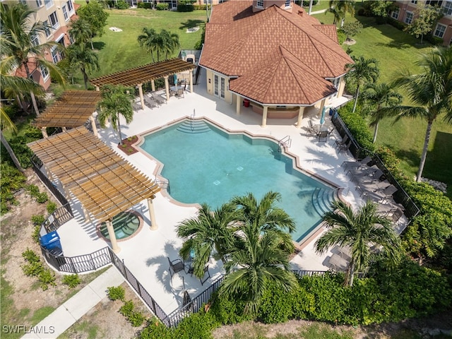 view of pool with a patio