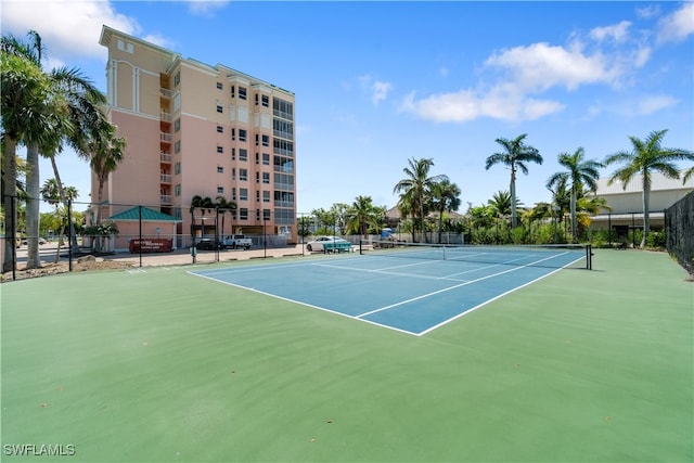 view of tennis court