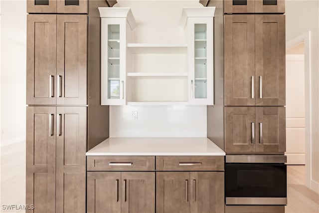 kitchen with stainless steel oven