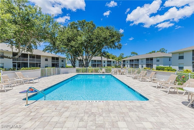 view of pool with a patio area