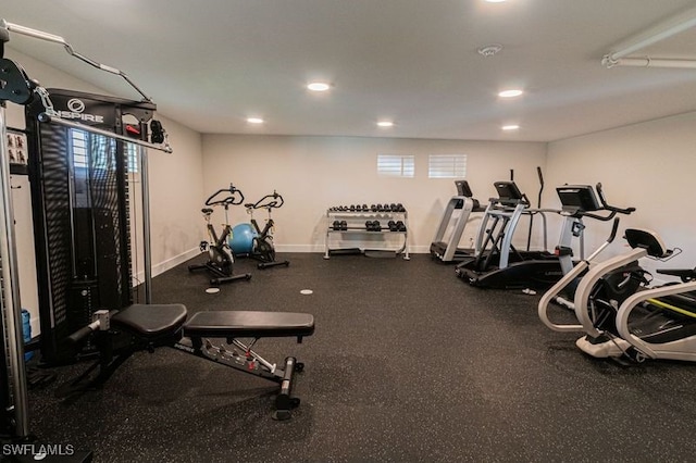 gym featuring plenty of natural light