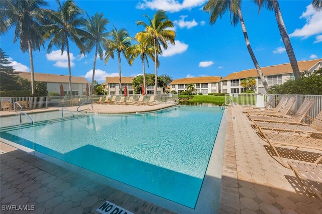 view of pool featuring a patio area