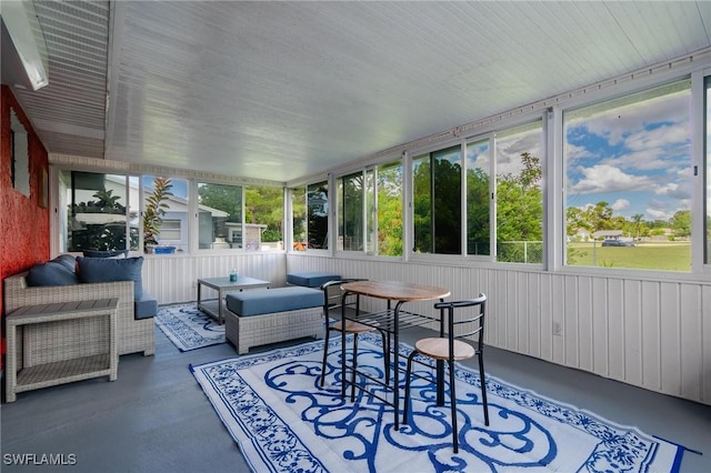 view of sunroom