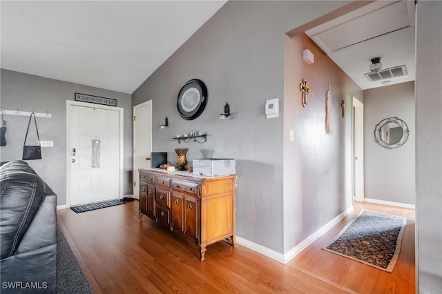 interior space featuring light hardwood / wood-style floors