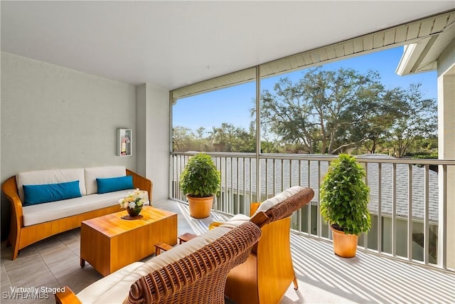 view of sunroom