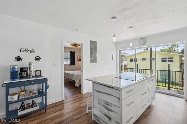 interior space featuring dark wood-style floors