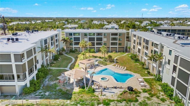 2777 W Gulf Dr Unit 109, Sanibel, FL 33957 - bird's eye view of a pool and apartment complex