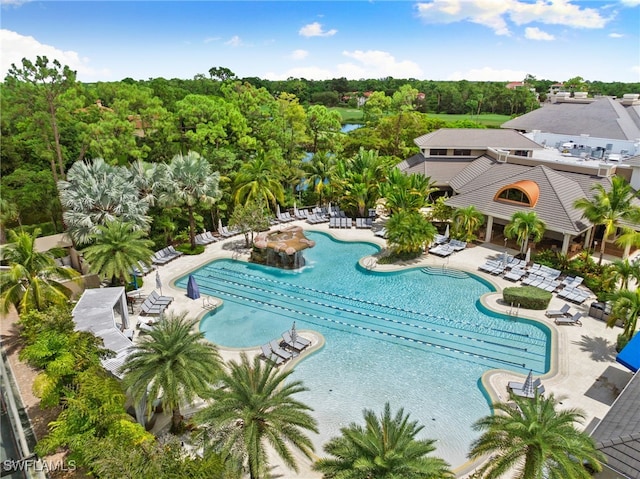 view of pool with a patio area