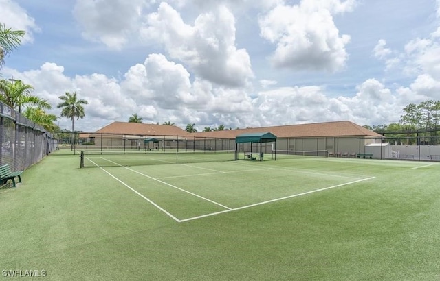 view of tennis court