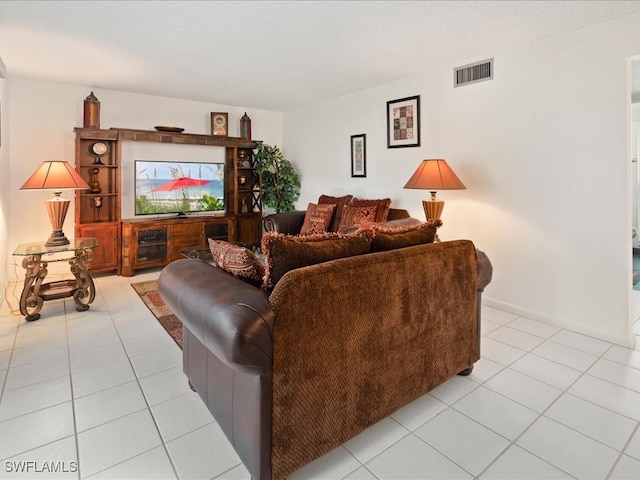 view of tiled living room