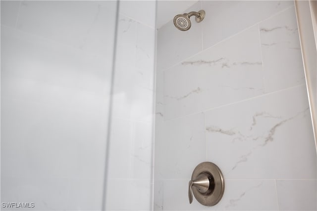 room details with a tile shower