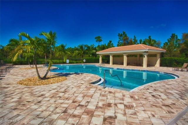 view of pool with a patio area