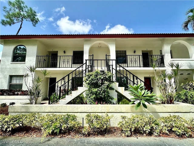 exterior space featuring stairs