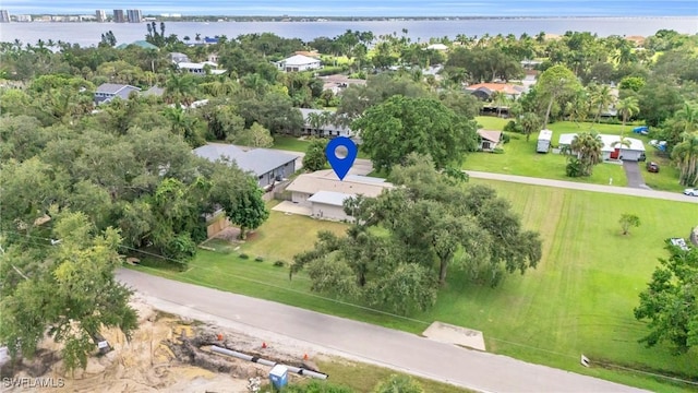 55 Aqua Ln, North Fort Myers, FL 33903 - bird's eye view with a water view