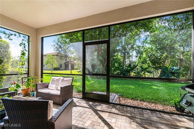 view of sunroom