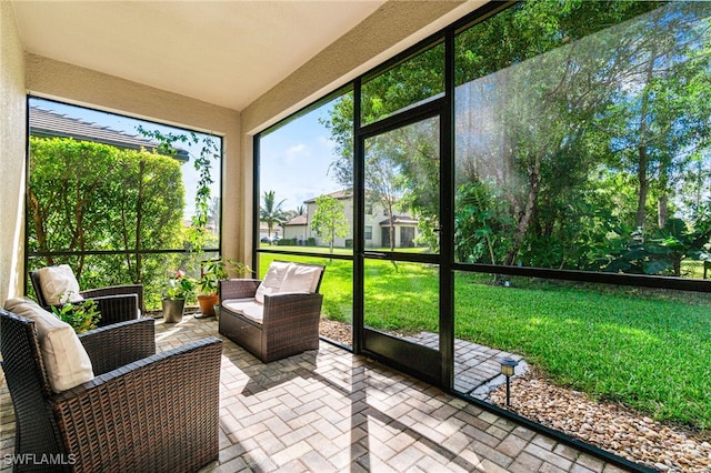 view of sunroom