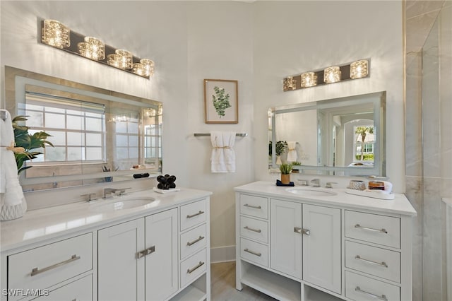 bathroom with vanity