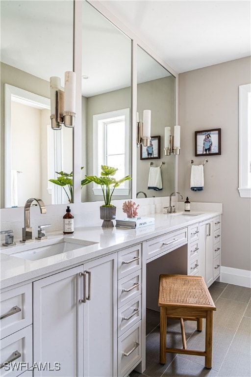 bathroom with vanity