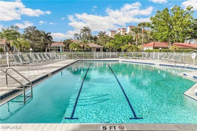 view of pool with a patio area