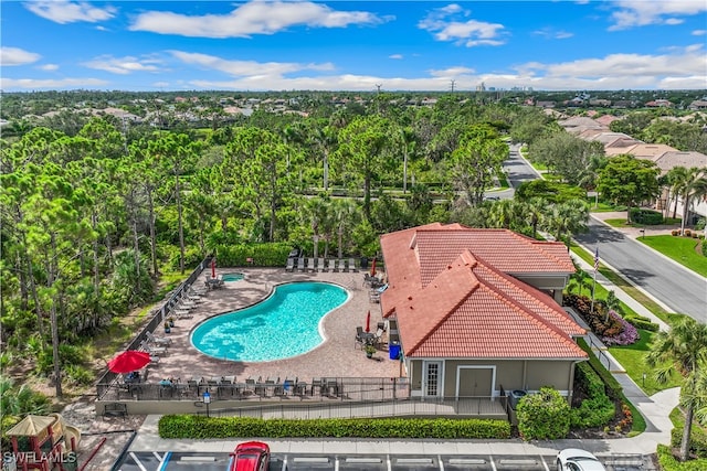 birds eye view of property