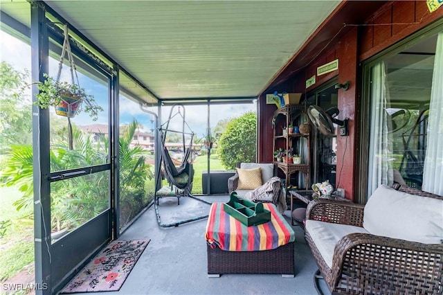 sunroom with a healthy amount of sunlight