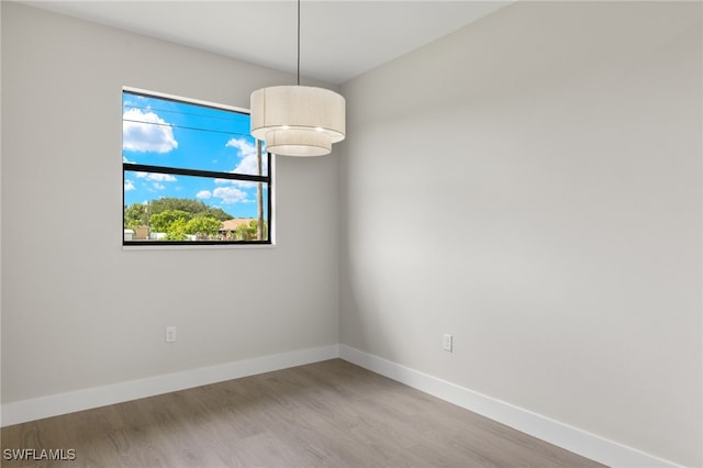 empty room featuring light hardwood / wood-style floors