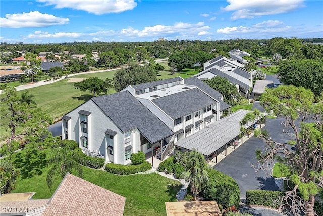 aerial view with a residential view