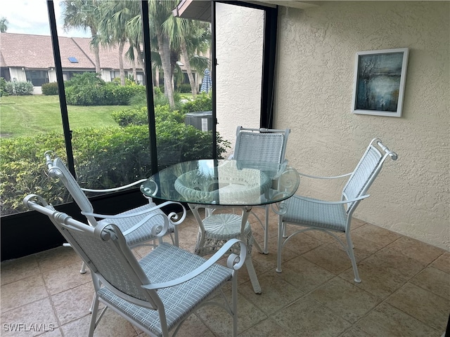 view of sunroom