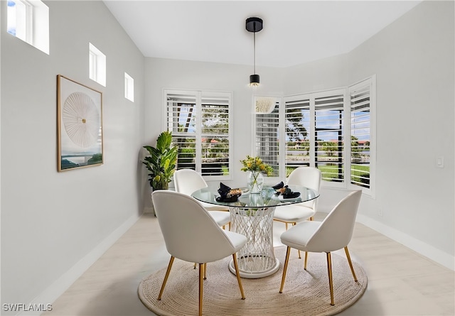 dining room featuring light hardwood / wood-style flooring