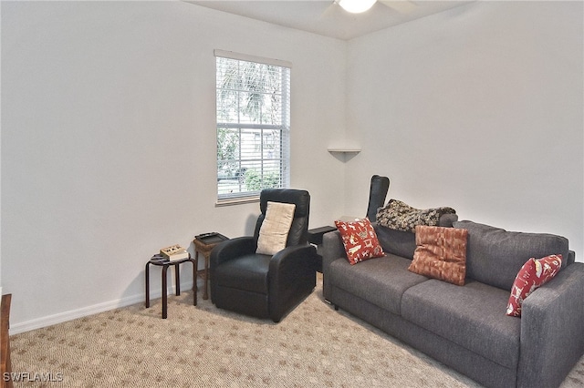 view of carpeted living room