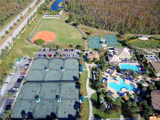 birds eye view of property