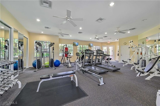 view of exercise room