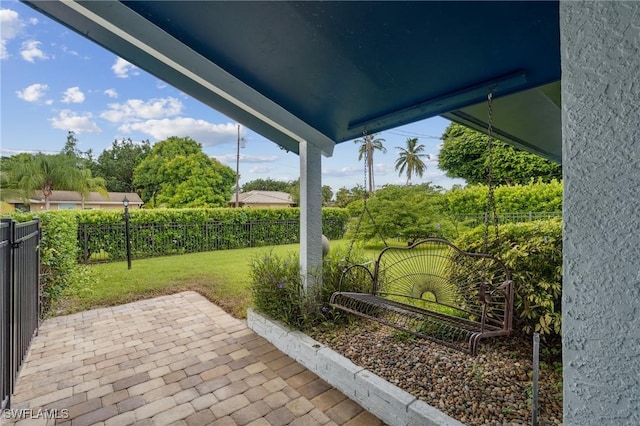 view of patio / terrace with a fenced backyard