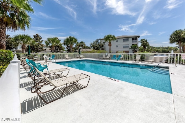 view of pool with a patio area