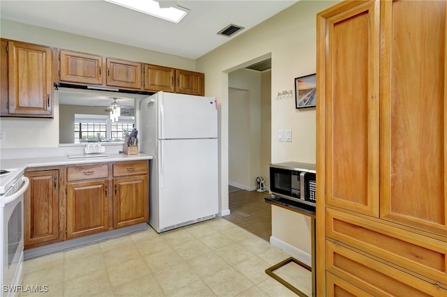 kitchen with white appliances