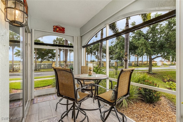 view of sunroom