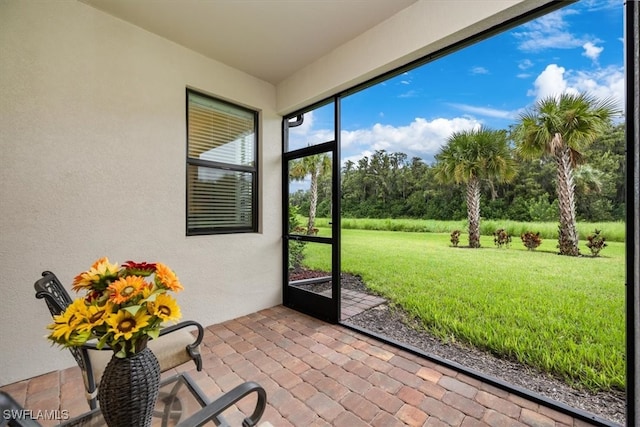 view of sunroom