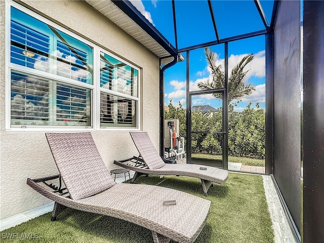 view of sunroom