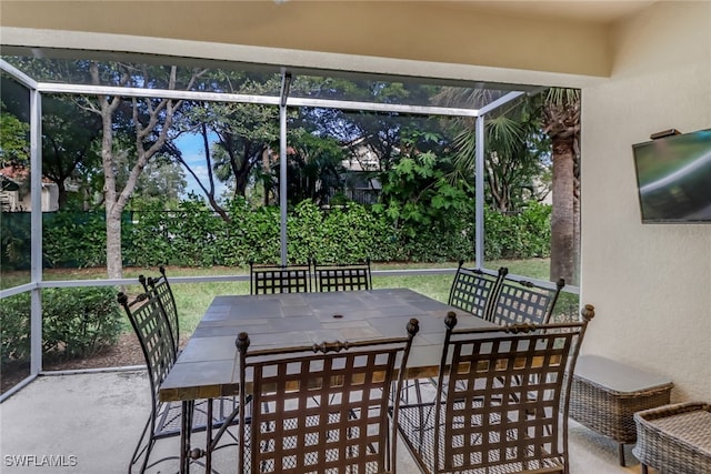 view of sunroom / solarium