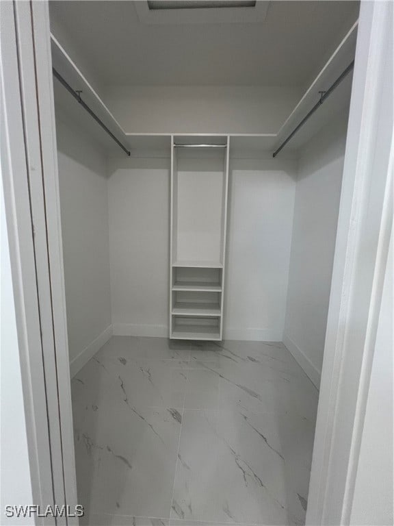 view of walk in closet