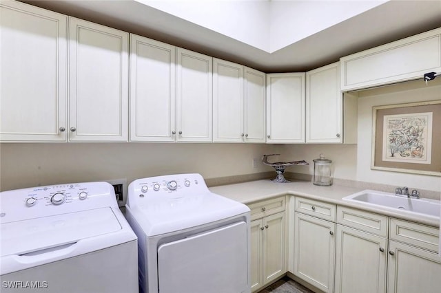 16649 Toscana Cir Unit 803, Naples, FL 34110 - washroom featuring cabinet space and washer and dryer