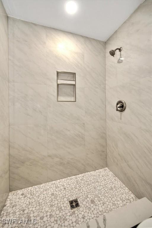 full bathroom with tiled shower